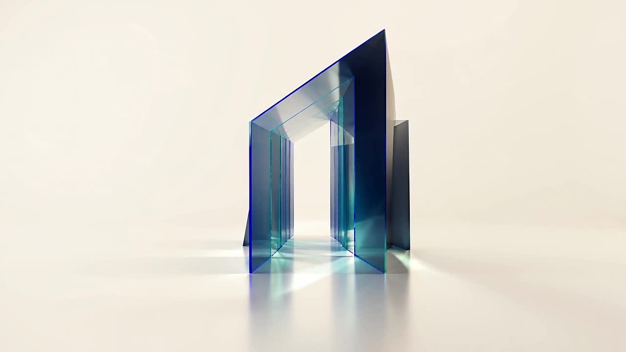 A complete glass structure symbolizing clarity